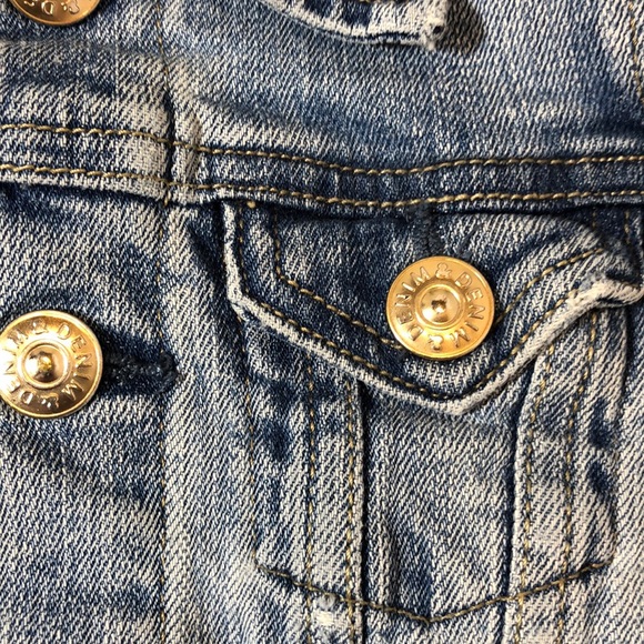 Denim by H&M Jean Jacket Silver Buttons over Snaps - Picture 3 of 8